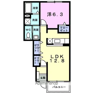 プロスペリティA棟【1階】の間取り